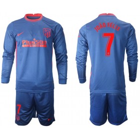 Camisolas de futebol Atlético Madrid Joao Felix 7 Criança Equipamento Alternativa 2020/21 Manga Comprida